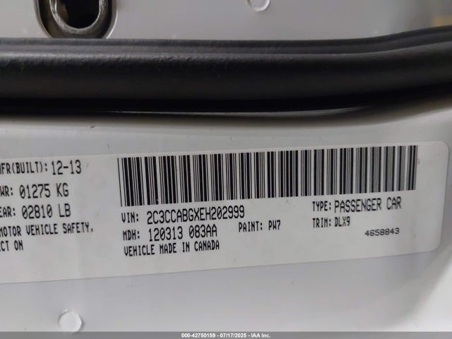 2C3CCABGXEH202999 Chrysler 2014
