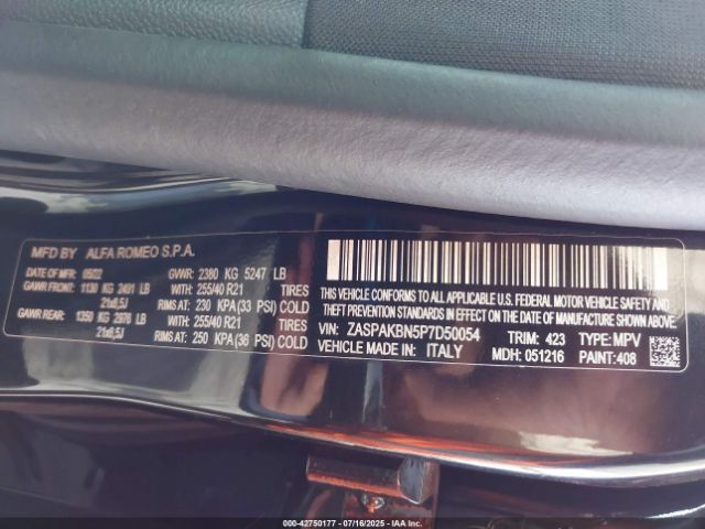 2023 ALFA ROMEO STELVIO ZASPAKBN5P7D50054 Photo 8