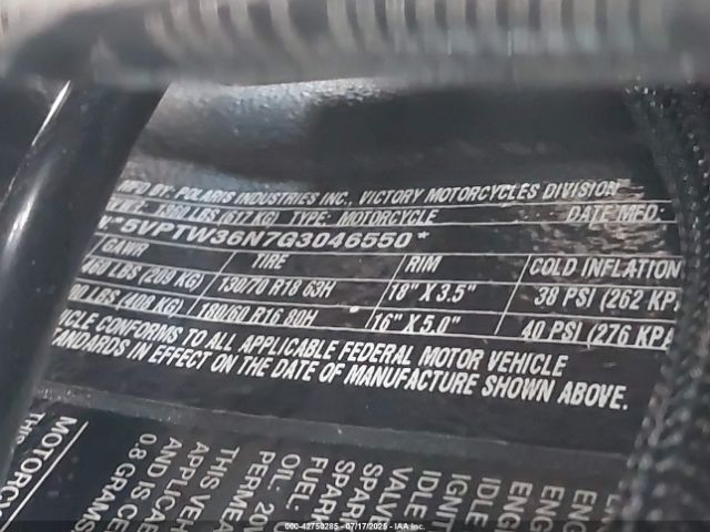 2016 VICTORY MOTORCYCLES CROSS COUNTRY 5VPTW36N7G3046550 Photo 9