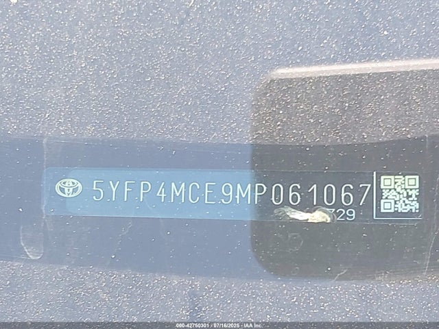 Toyota m20-fks 2021 5YFP4MCE9MP061067 Image 9