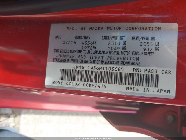 Mazda py 2017 JM1GL1W56H1103685 Image 9