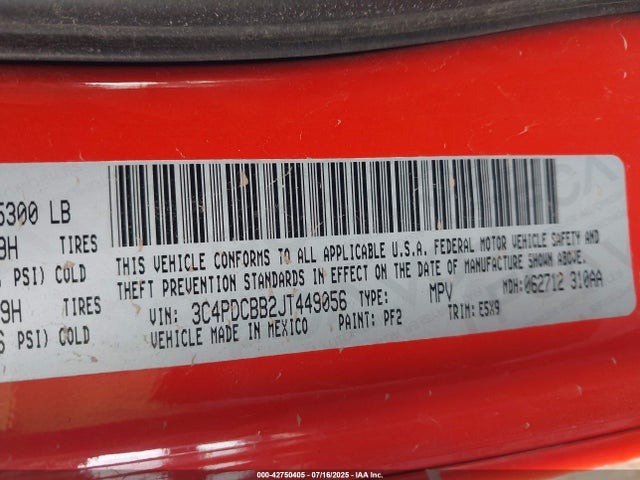 Dodge Journey 2018 3C4PDCBB2JT449056 Image 9