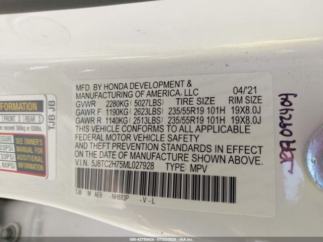 2021 ACURA RDX 5J8TC2H75ML027928 Photo 8