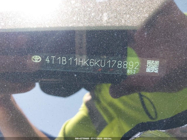 4T1B11HK6KU178892 Toyota a25a-fks
