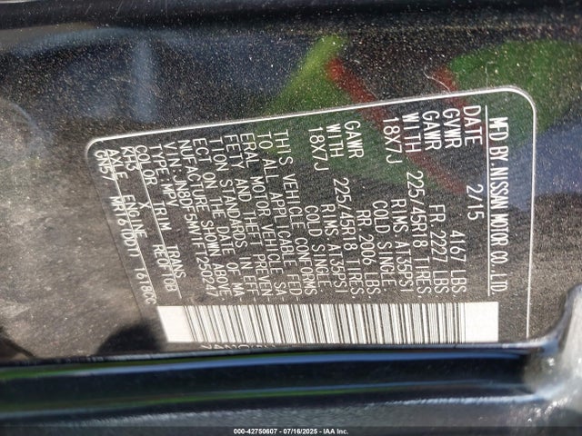 Nissan Juke 2015 JN8DF5MV1FT250247 Image 9