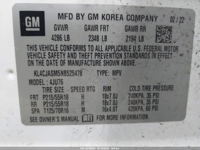 2022 BUICK ENCORE KL4CJASM5NB525478 Photo 8