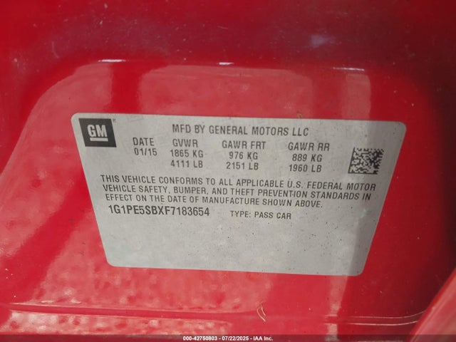 1G1PE5SBXF7183654 Chevrolet LUV