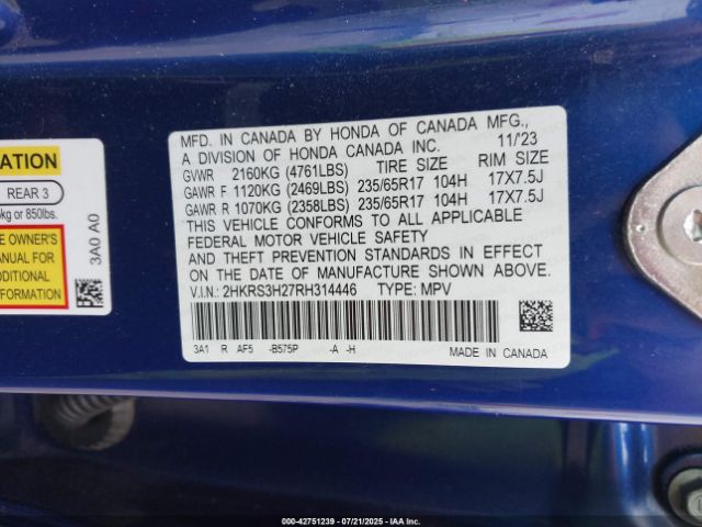 2024 HONDA CR-V 2HKRS3H27RH314446 Photo 8