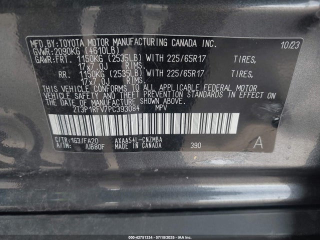 Toyota a25a-fks 2023 2T3P1RFV7PC393084 Image 9