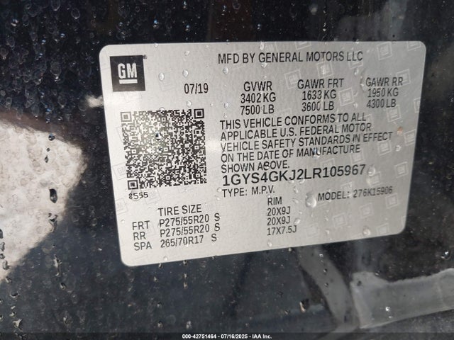 2020 CADILLAC ESCALADE ESV 1GYS4GKJ2LR105967 Photo 8