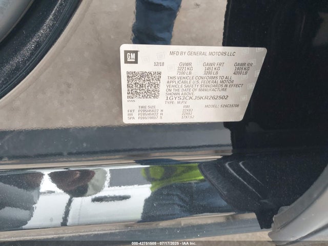 2019 CADILLAC ESCALADE 1GYS3CKJ5KR262502 Photo 8
