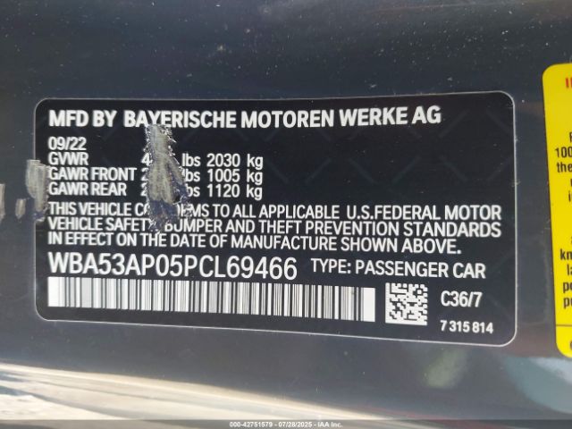 2023 BMW 430I WBA53AP05PCL69466 Photo 8