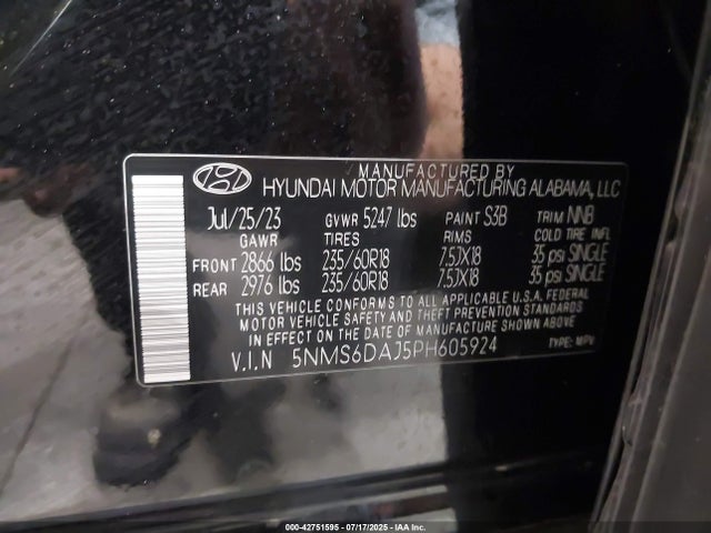 Hyundai gdi theta iii 2023 5NMS6DAJ5PH605924 Image 8