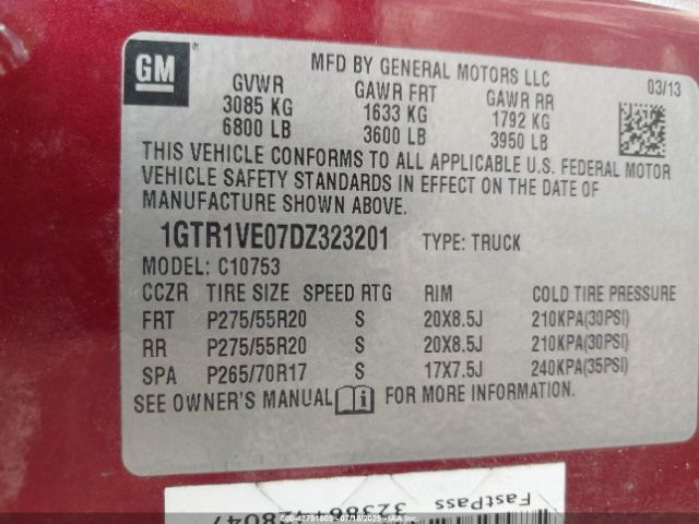 2013 GMC SIERRA 1500 1GTR1VE07DZ323201 Photo 8