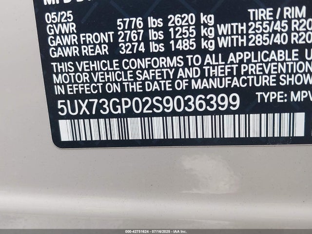 5UX73GP02S9036399 BMW 2025