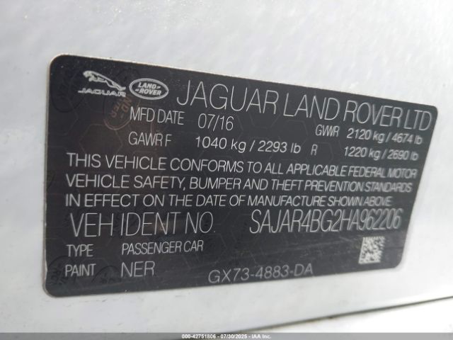 2017 JAGUAR XE SAJAR4BG2HA962206 Photo 8