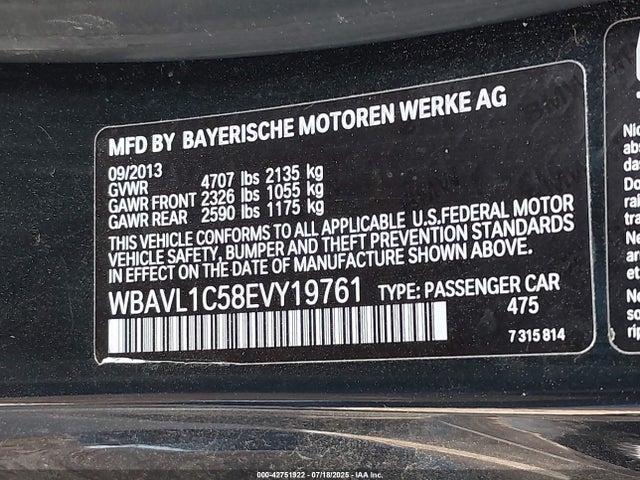 WBAVL1C58EVY19761 BMW X1