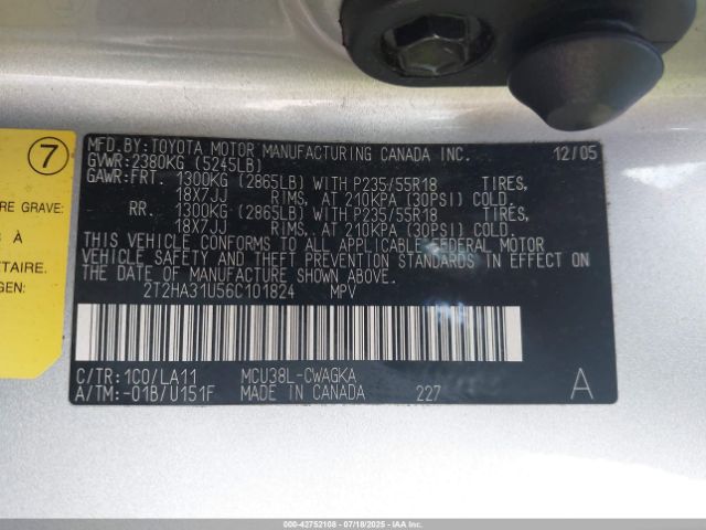 2006 LEXUS RX 330 2T2HA31U56C101824 Photo 8