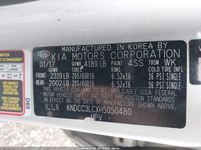 2017 KIA NIRO KNDCC3LCXH5050480 Photo 8