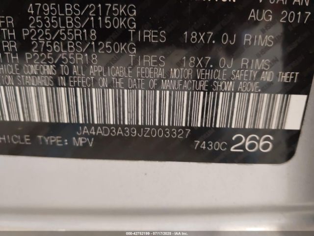 2018 MITSUBISHI OUTLANDER JA4AD3A39JZ003327 Photo 8