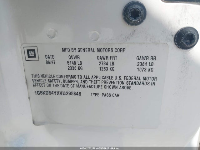 1997 CADILLAC DEVILLE 1G6KD54YXVU295346 Photo 8