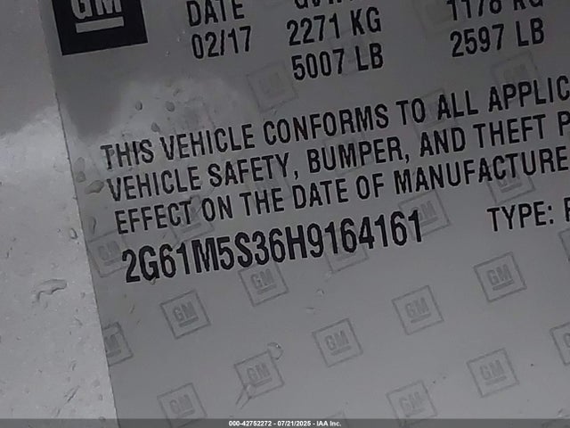 2017 CADILLAC XTS 2G61M5S36H9164161 Photo 8