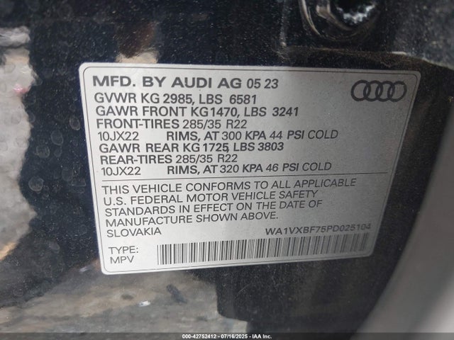 2023 AUDI Q7 WA1VXBF75PD025104 Photo 8