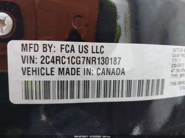 2022 CHRYSLER VOYAGER 2C4RC1CG7NR130187 Photo 8