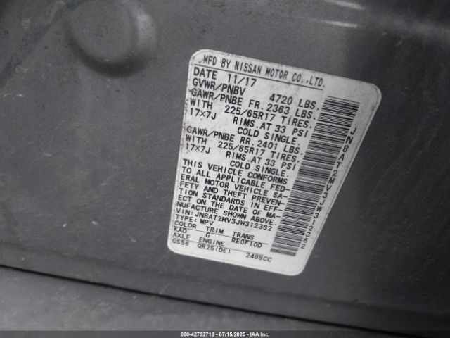 2018 NISSAN ROGUE JN8AT2MV3JW312362 Photo 8