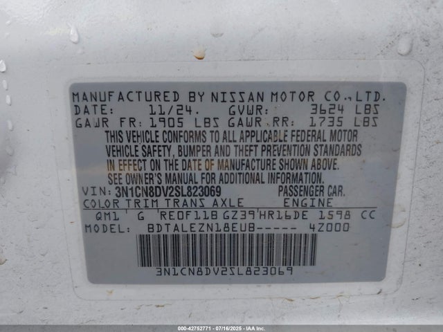 Nissan 2025 2025 3N1CN8DV2SL823069 Image 9