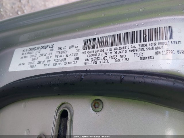 RAM 1500 2014 1C6RR7LTXES144265 Image 9