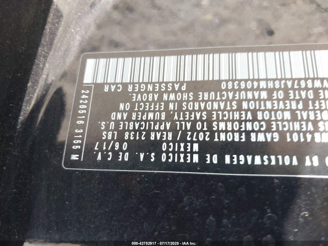 3VWB67AJ8HM406380 Volkswagen 1.4 tsi