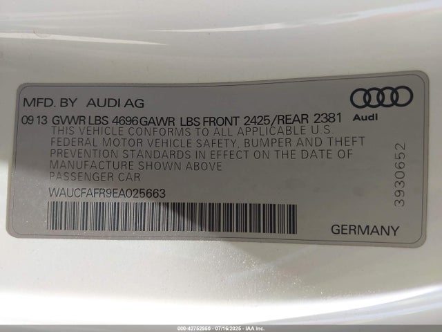 2014 AUDI A5 WAUCFAFR9EA025663 Photo 8