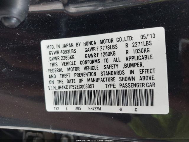 2014 ACURA RLX JH4KC1F52EC003057 Photo 8