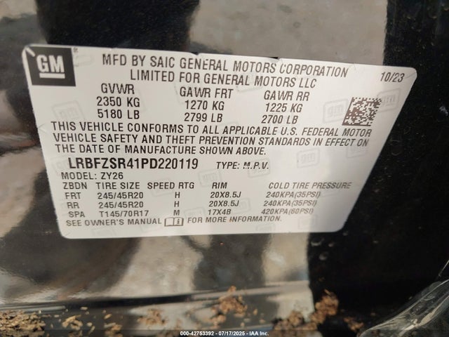 Buick lsy 2023 LRBFZSR41PD220119 Image 9