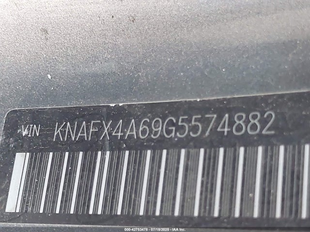 KNAFX4A69G5574882 KIA mpi nu