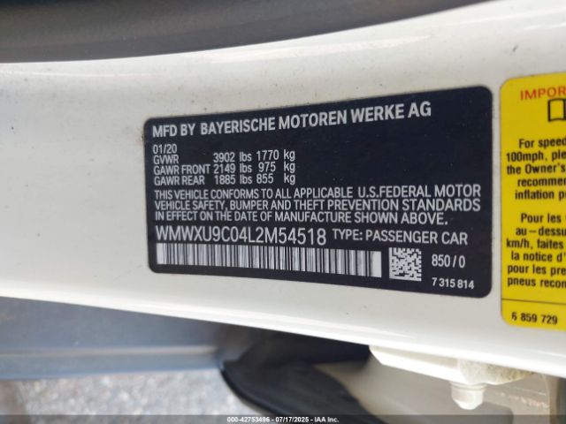 2020 MINI HARDTOP WMWXU9C04L2M54518 Photo 8