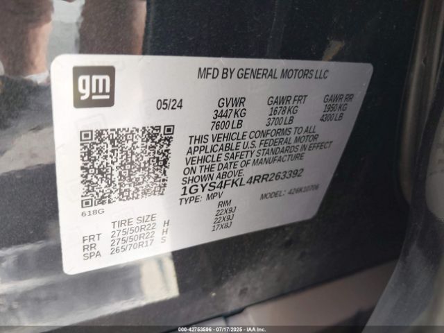 2024 CADILLAC ESCALADE 1GYS4FKL4RR263392 Photo 8