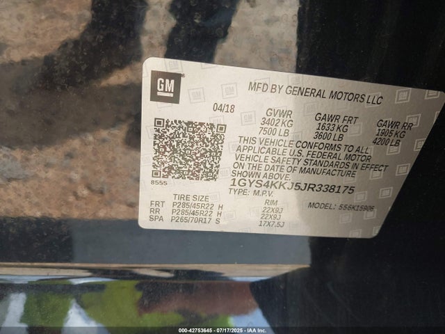 2018 CADILLAC ESCALADE ESV 1GYS4KKJ5JR338175 Photo 8