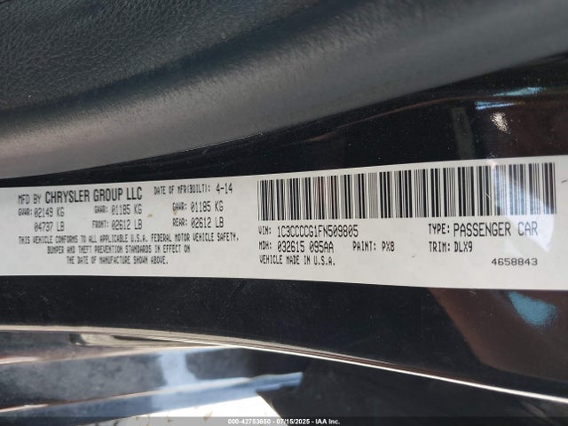 1C3CCCCG1FN509805 Chrysler 2015