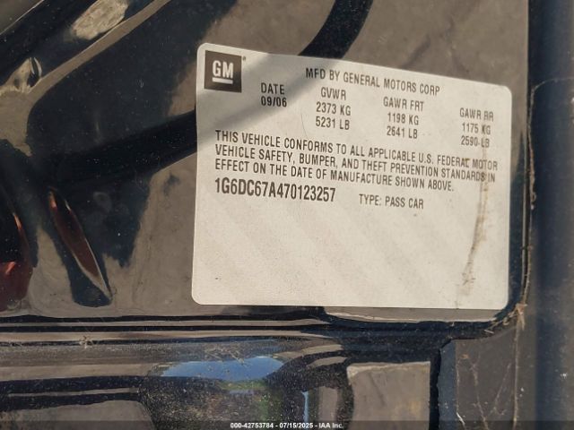 2007 CADILLAC STS 1G6DC67A470123257 Photo 8