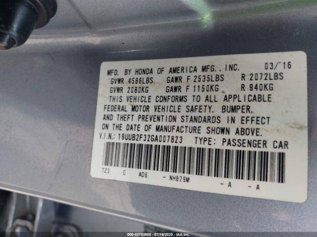 2016 ACURA TLX 19UUB2F32GA007823 Photo 8