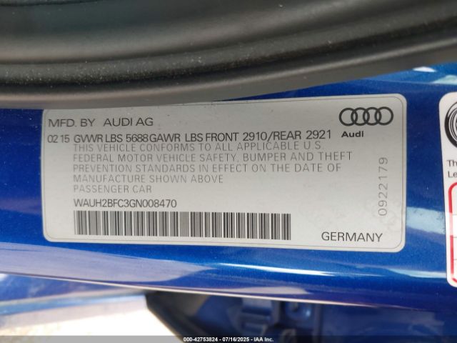 2016 AUDI S6 WAUH2BFC3GN008470 Photo 8