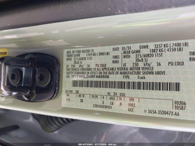 Ford 2024 2024 1FTFW5LD4RFA86556 Image 9