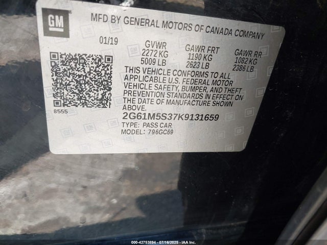 2019 CADILLAC XTS 2G61M5S37K9131659 Photo 8