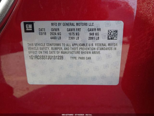 2018 CHEVROLET VOLT 1G1RC6S57JU131228 Photo 8