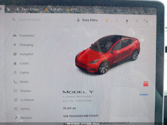 2022 TESLA MODEL Y 7SAYGDEE9NF374421 Photo 6