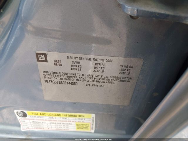 2009 CHEVROLET MALIBU 1G1ZG57B39F144569 Photo 8