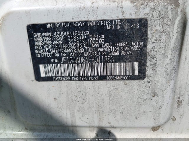 JF1GJAH64EH011883 Subaru 2014