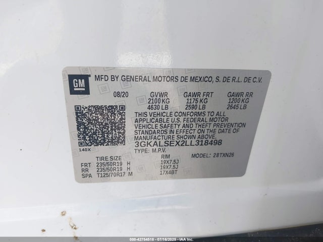 Продажа на аукционе авто 2020 Gmc Terrain Fwd Denali, vin: 3GKALSEX2LL318498, номер лота: 42754518